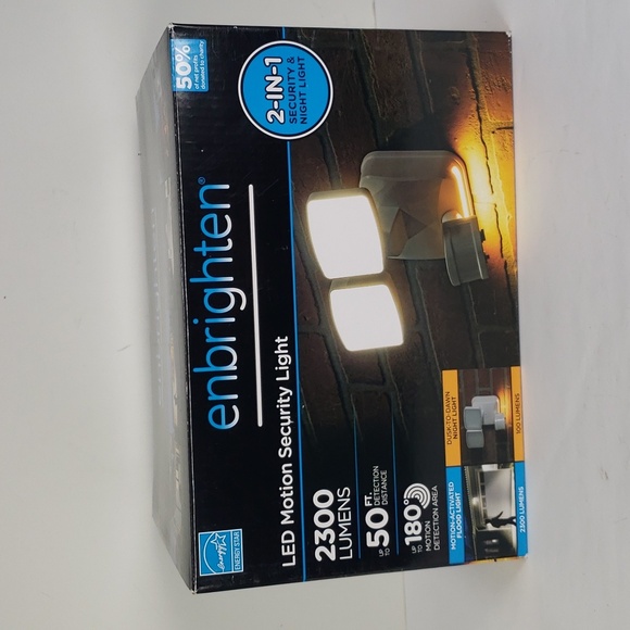 NEW ENBRIGHTEN LED MOTION SECURITY LIGHT 2-IN-1 SECURITY & NIGHT LIGHT - Picture 1 of 16